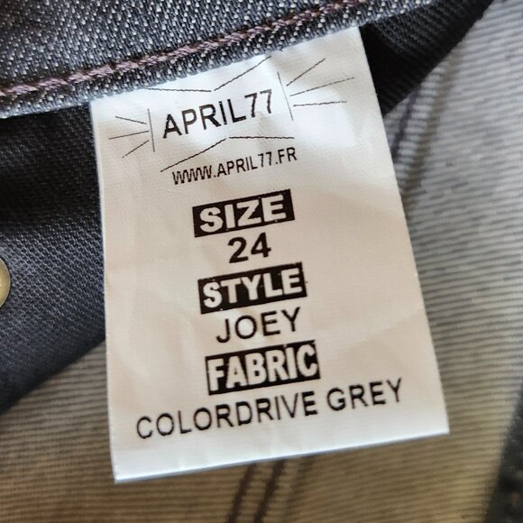 April77 Dark Wash Skinny Jeans Punk Rock Slim Fit Denim - Picture 3 of 4